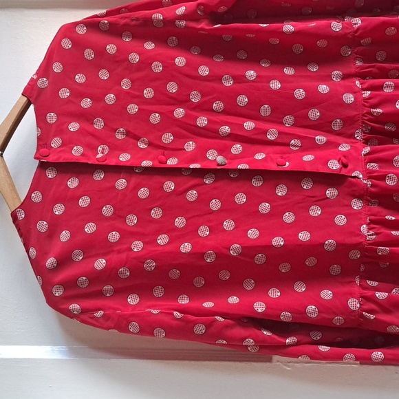 🔥 host pick 🔥 80s red vintage xl dress - polka dot bow tie dress - Extra Large - Picture 11 of 13